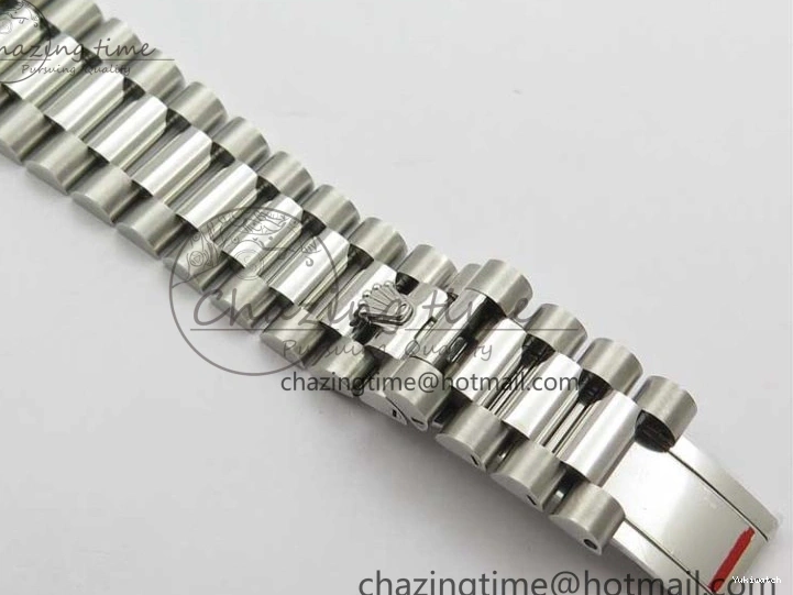 40mm Dial 904 President Ice on Markers T 228239 Blue Crystal SS A2836 Bracelet Dial New SS Version BP Day-Date 0330